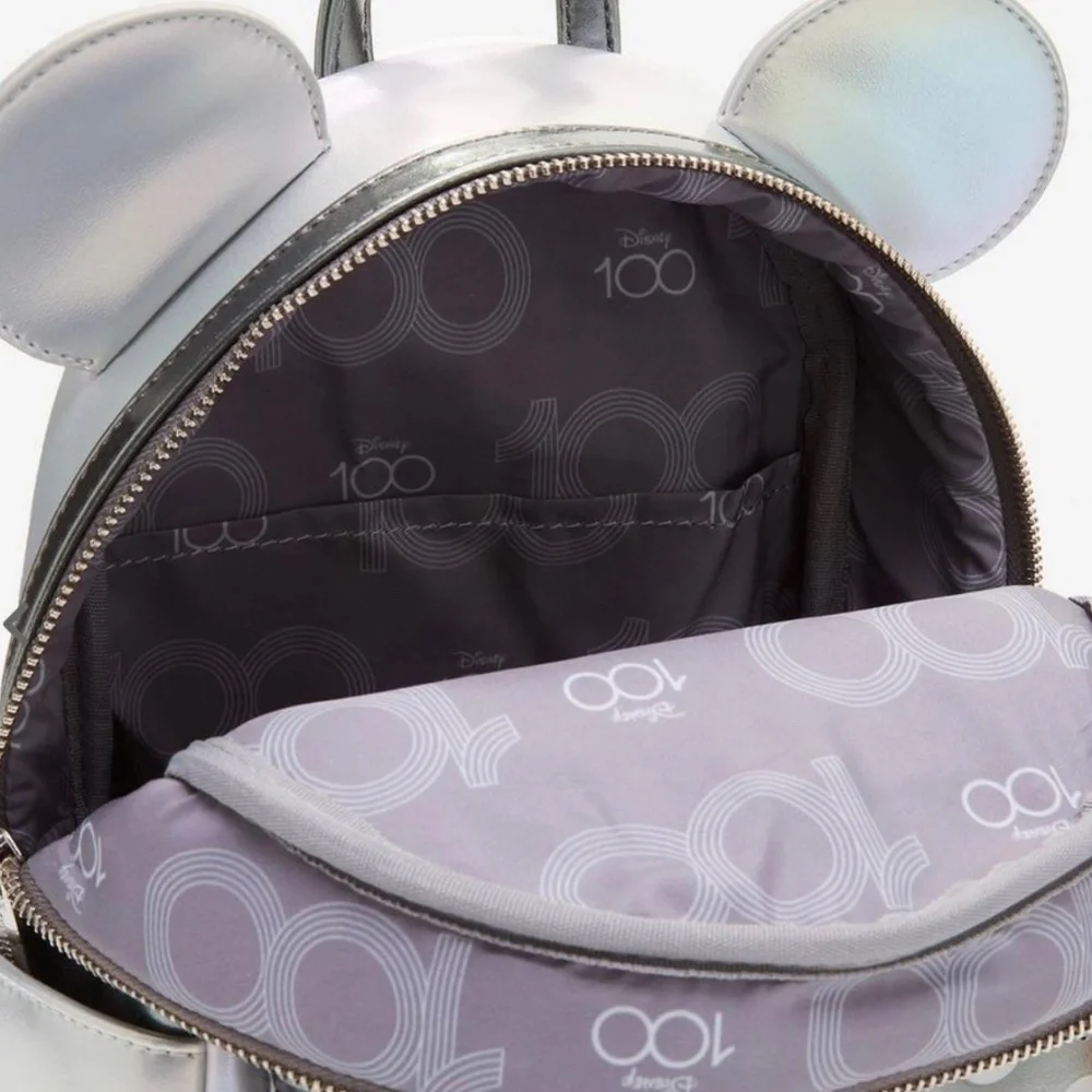 Loungefly Disney100 Minnie Mouse Platinum Mini Backpack‎